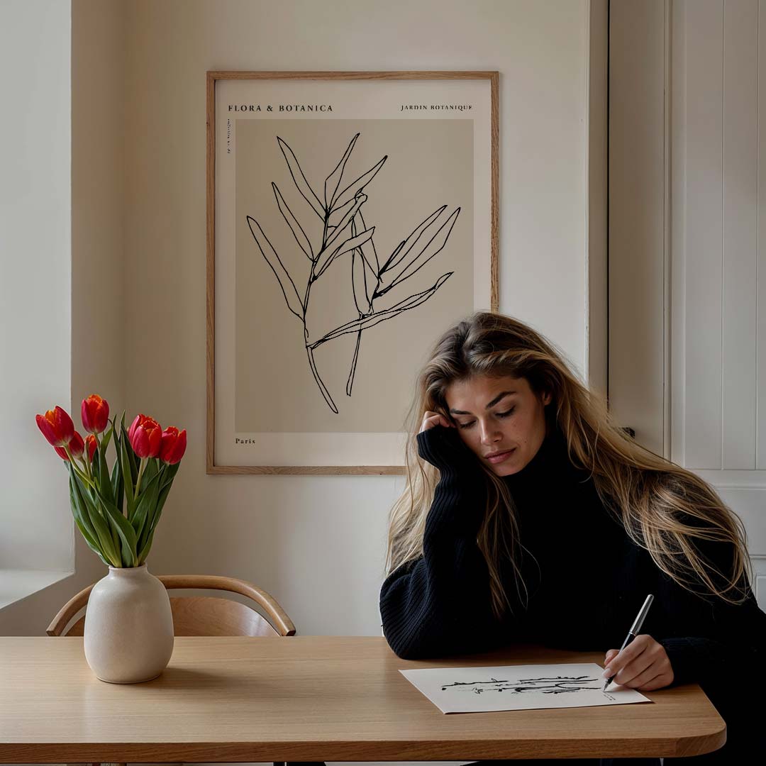 Elegante Botanische Illustratieposter-WallArtistic