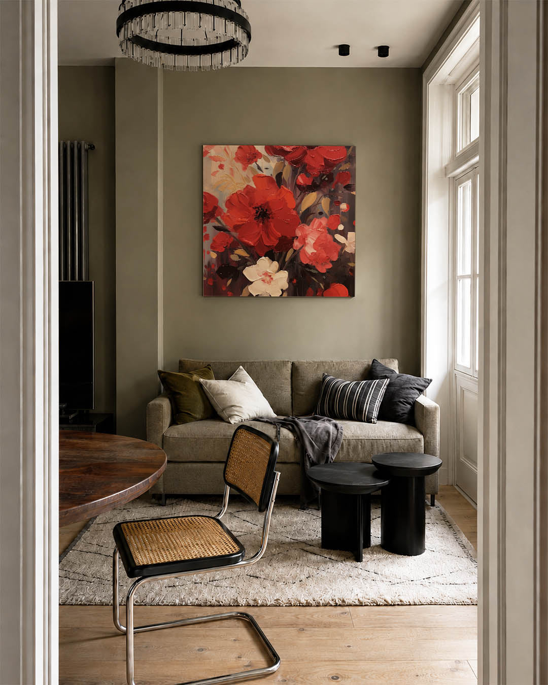 Expressieve bloemen Kunstwerk