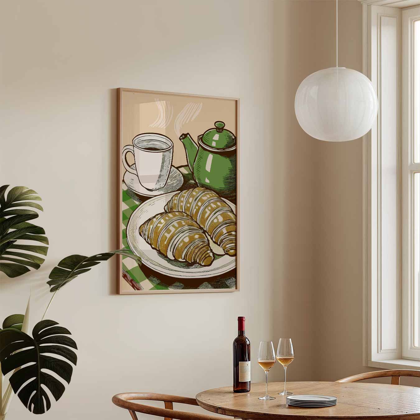 Franse Ontbijtsfeer Poster-WallArtistic
