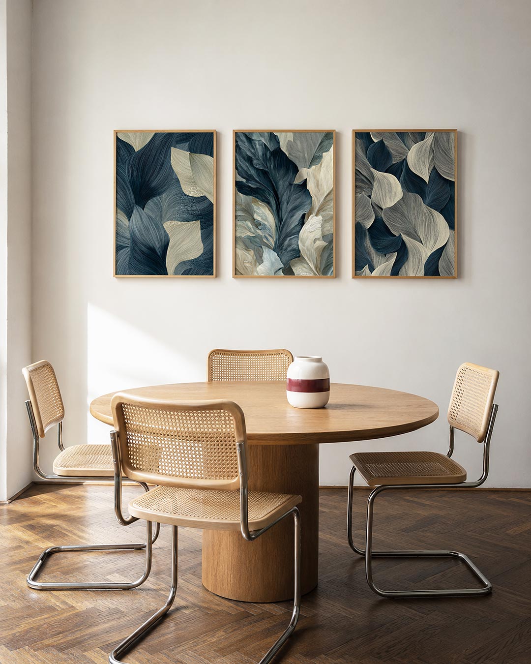 Golvend lijnenpatroon Posterset