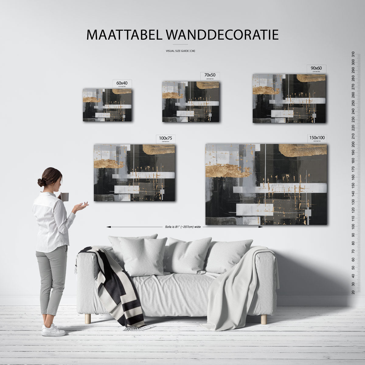 Gelaagde compositie Kunstwerk