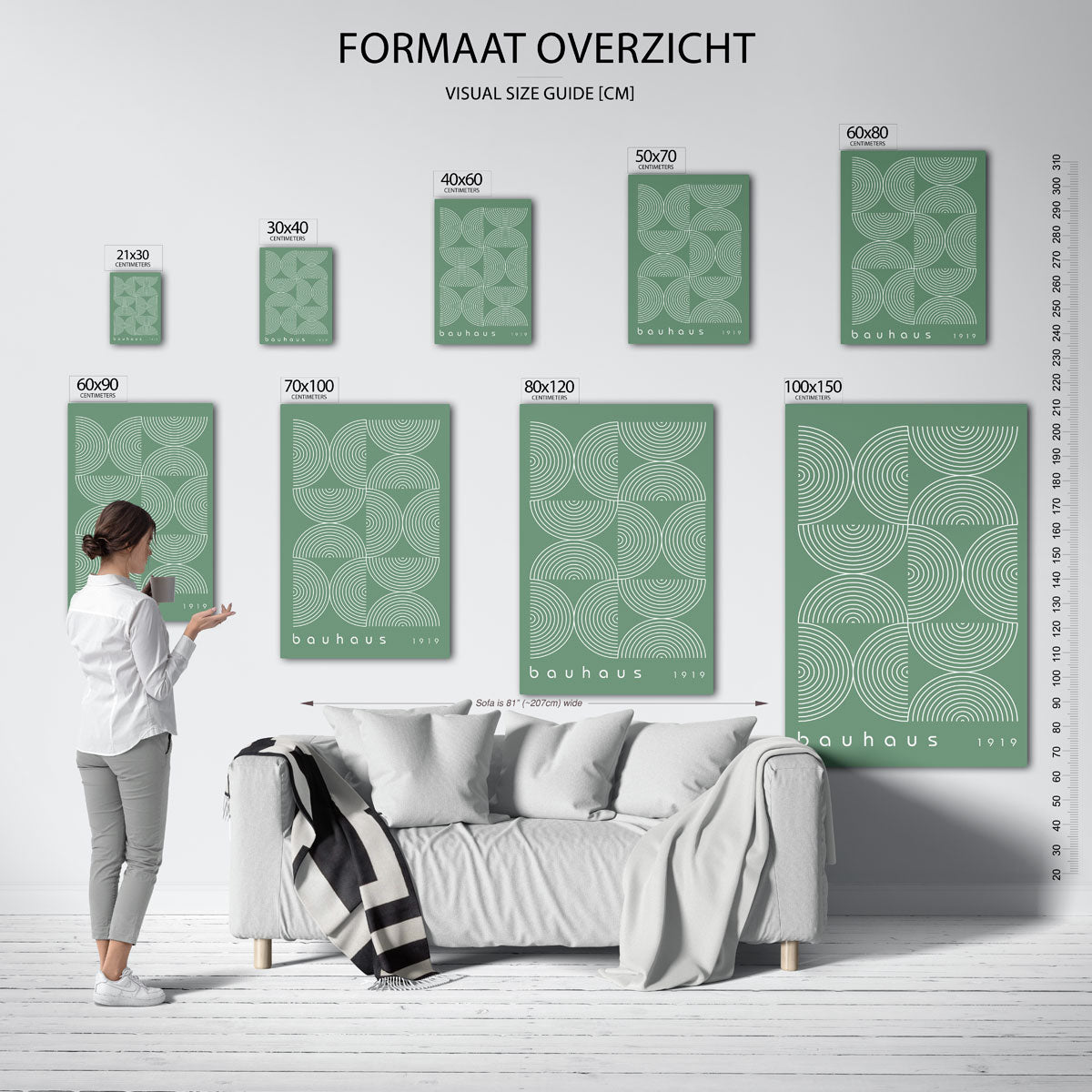 Cirkelvormen en lijnen Poster