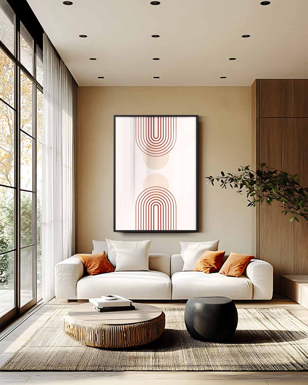 Retro Geometrisch Wandkunst Kunstwerk-canvas-dibond-plexiglas-wanddecoratie-WallArtistic