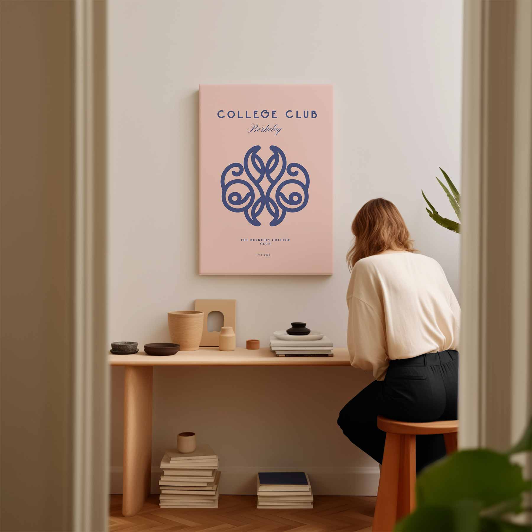 Elegant College Club Ontwerp Kunstwerk-canvas-dibond-plexiglas-wanddecoratie-WallArtistic