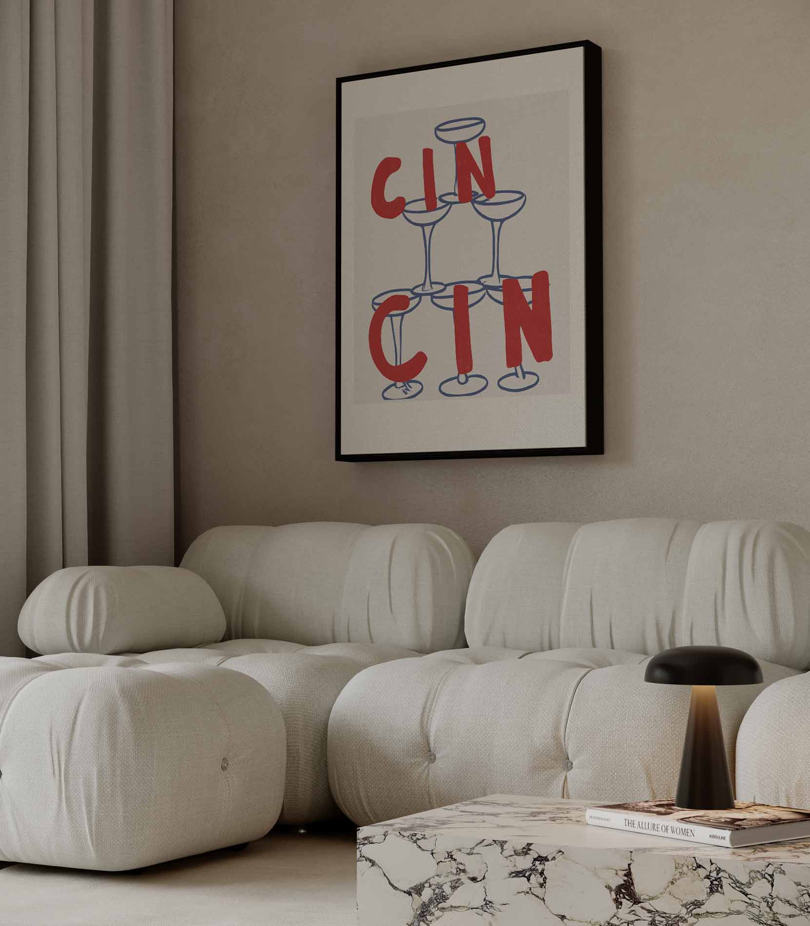 Cin Cin Glazen Toren Kunstwerk-canvas-dibond-plexiglas-wanddecoratie-WallArtistic