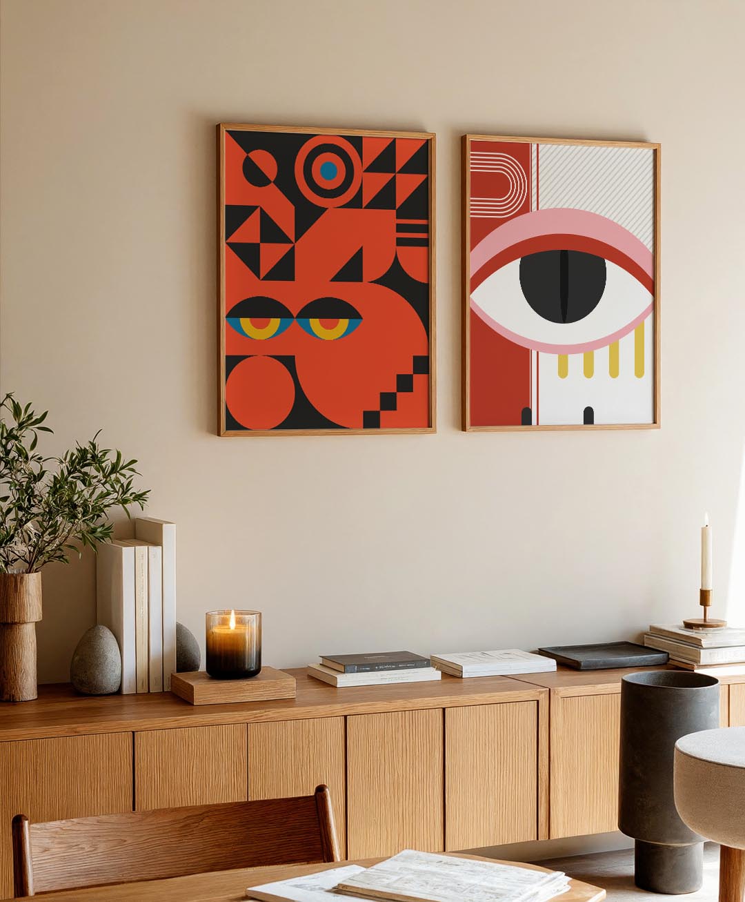 Vormen en kleurvlakken Posterset