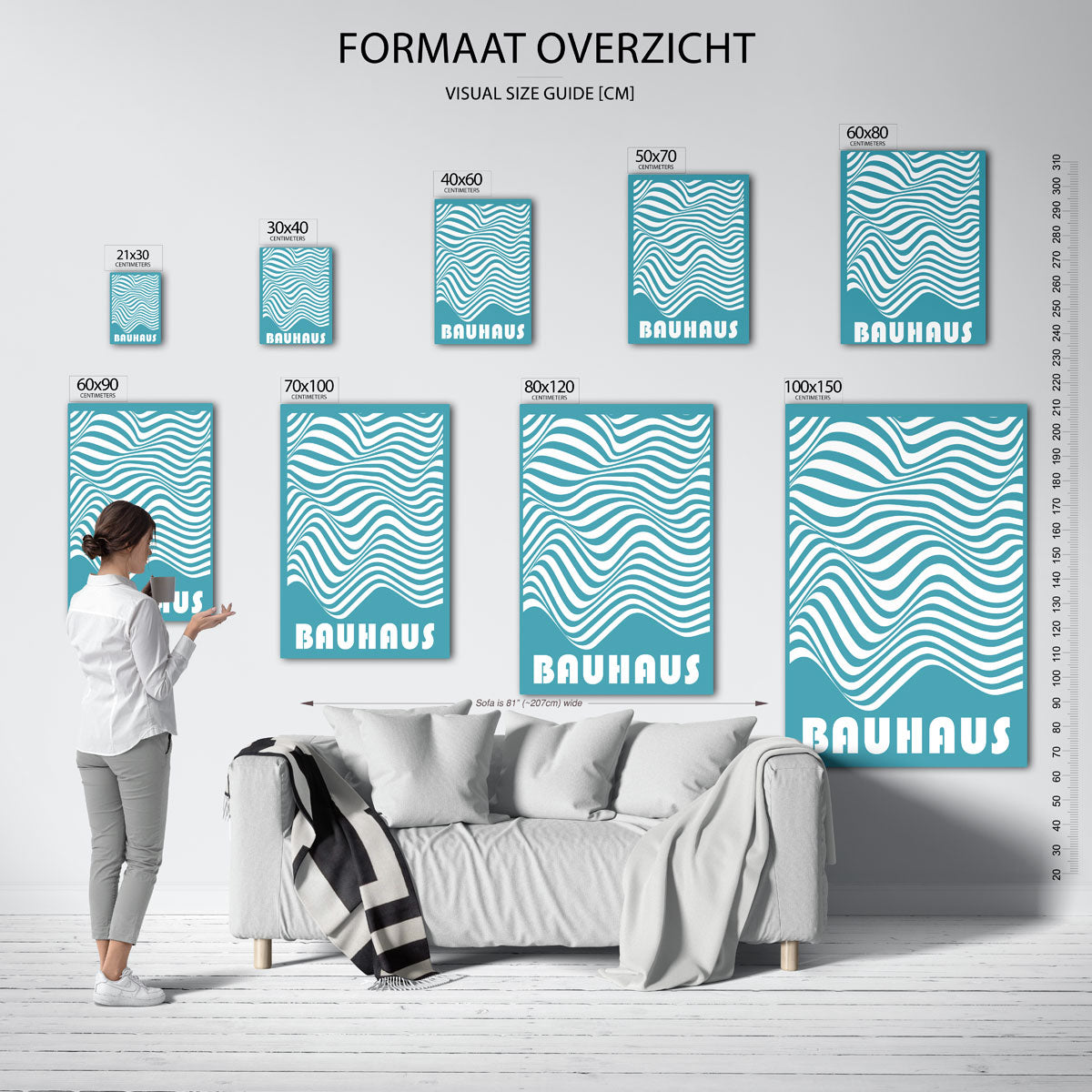 Golvend lijnenspel Poster