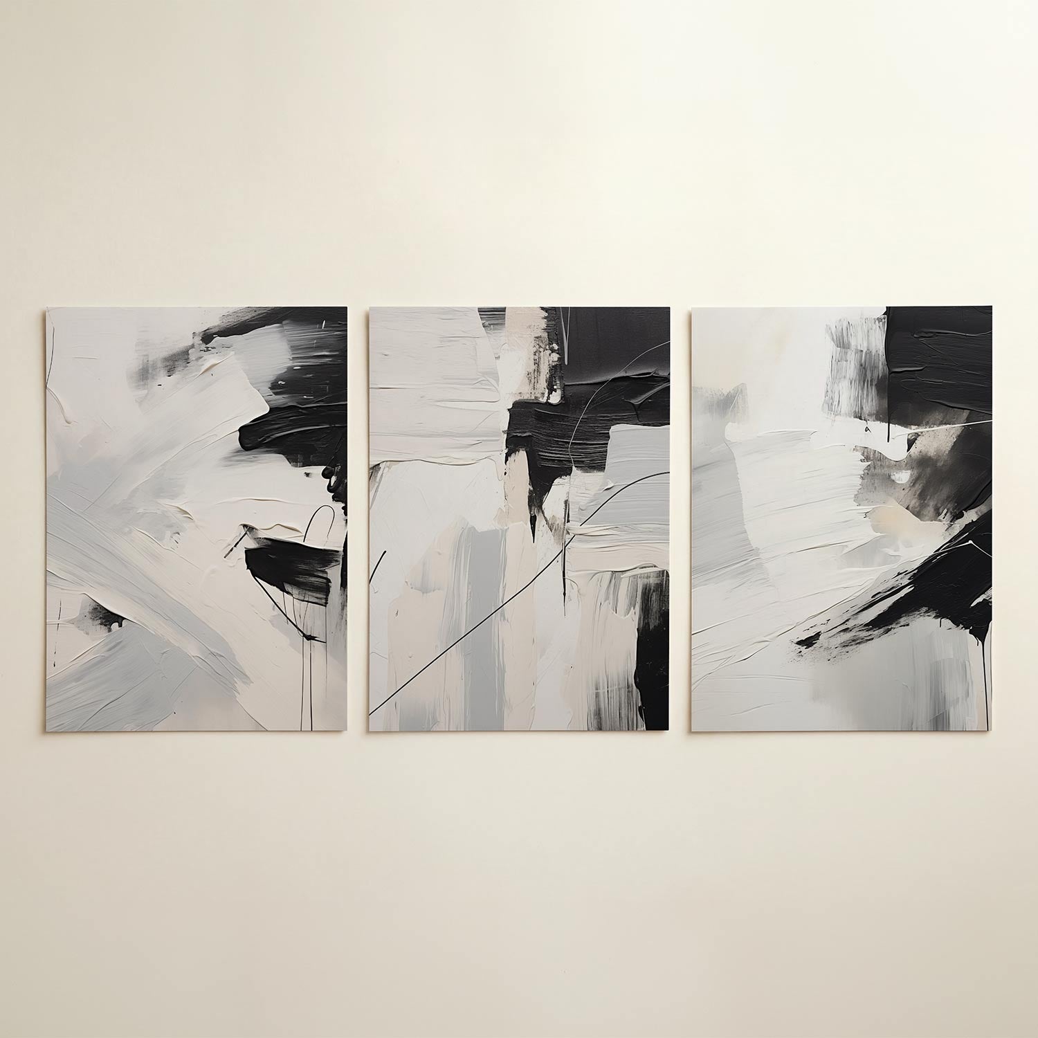 Zwart wit dynamiek Posterset