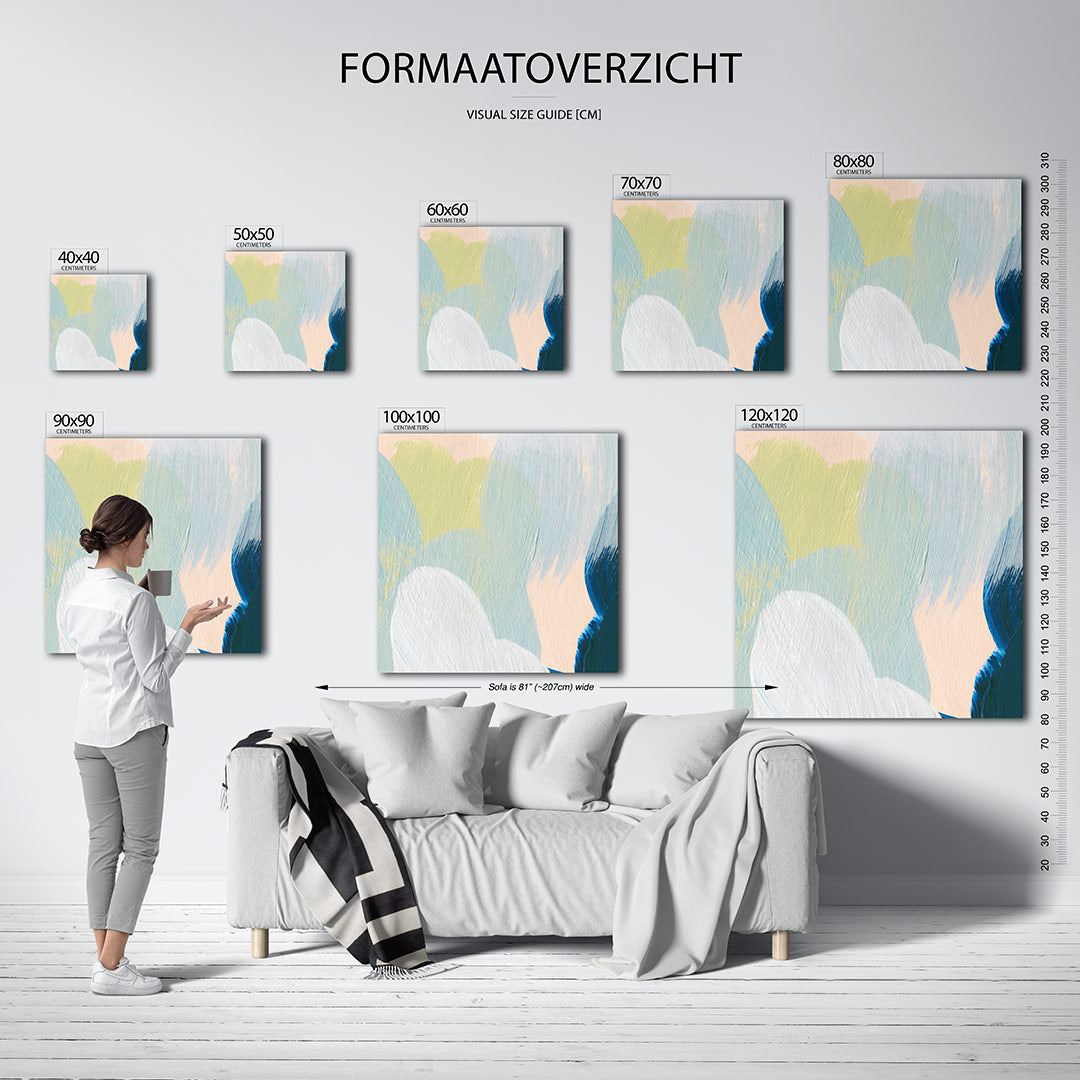 Kleurrijke vegen Kunstwerk