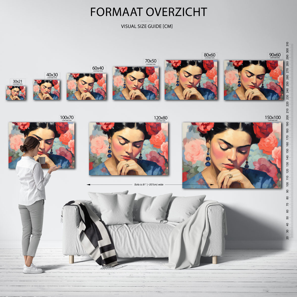 Vrouw met bloemen Poster