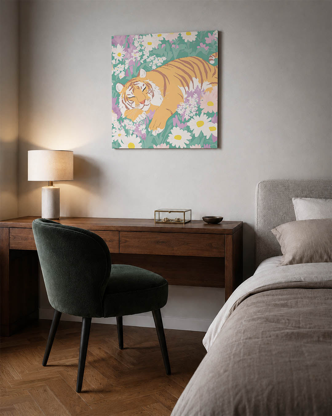 Dromerige tijger Kunstwerk