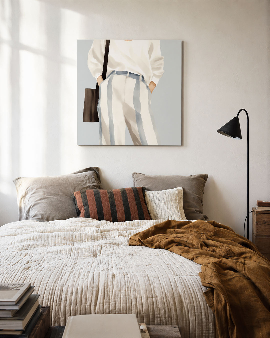 Gestreepte mode illustratie Kunstwerk