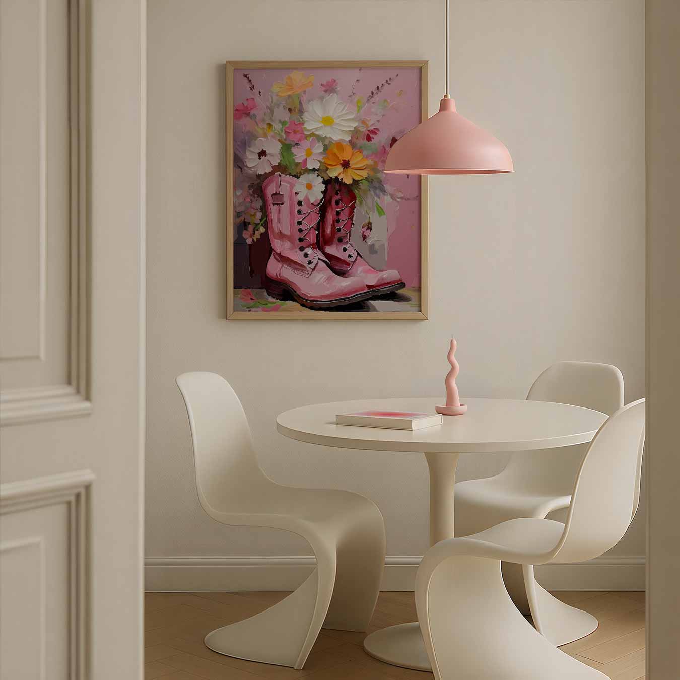 Bloemige Laarzen Poster-WallArtistic