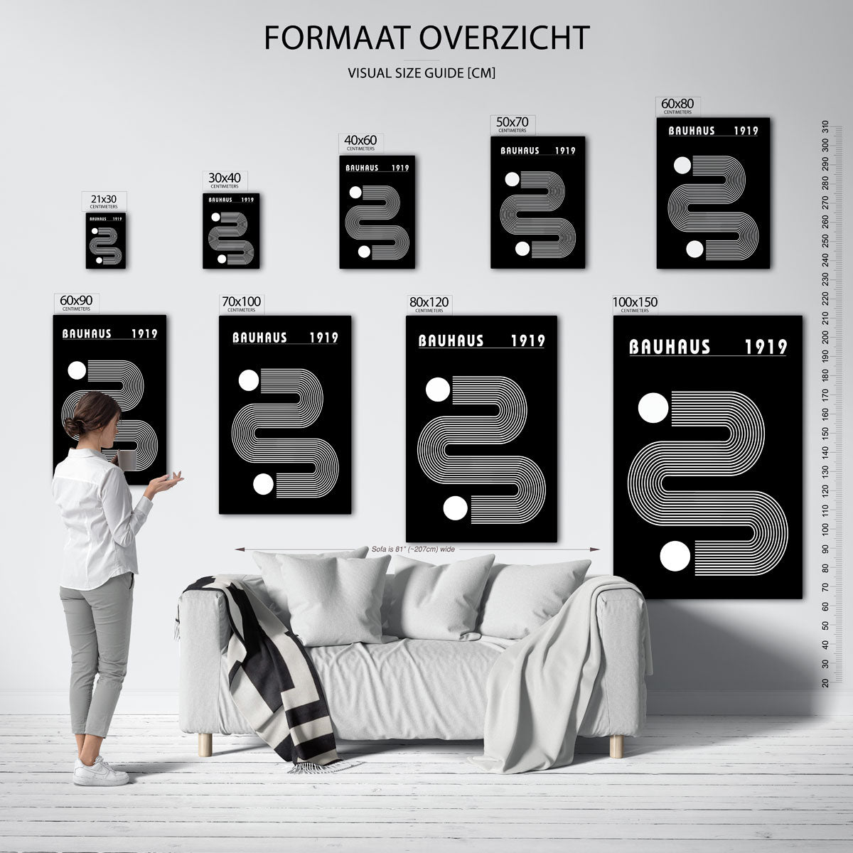Lijnen en vlakkenspel Poster