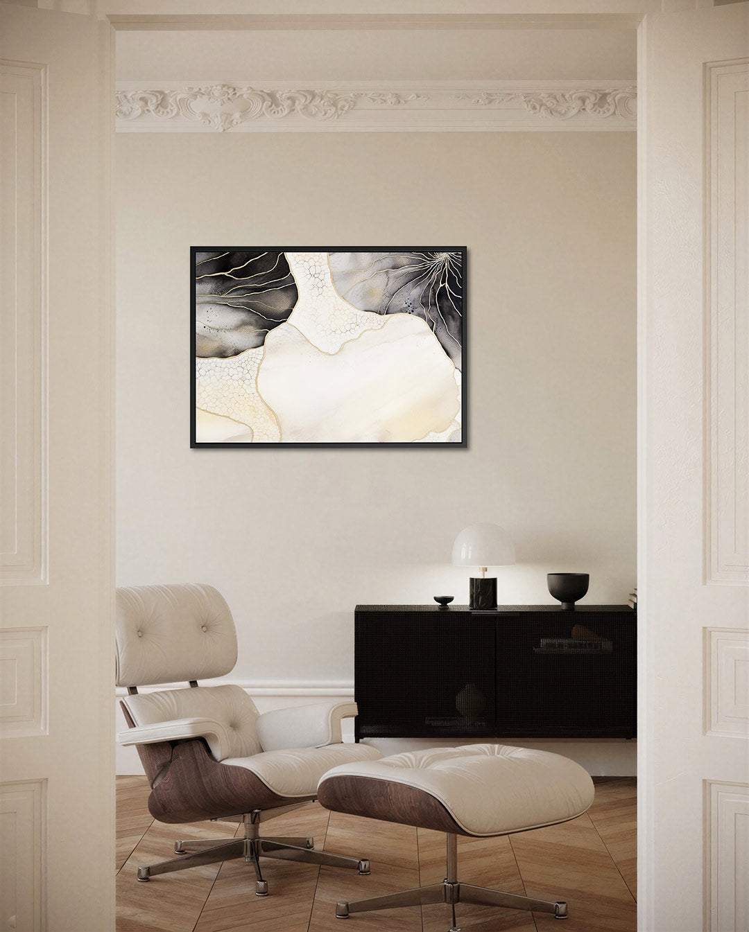 Organische lijnen compositie Kunstwerk