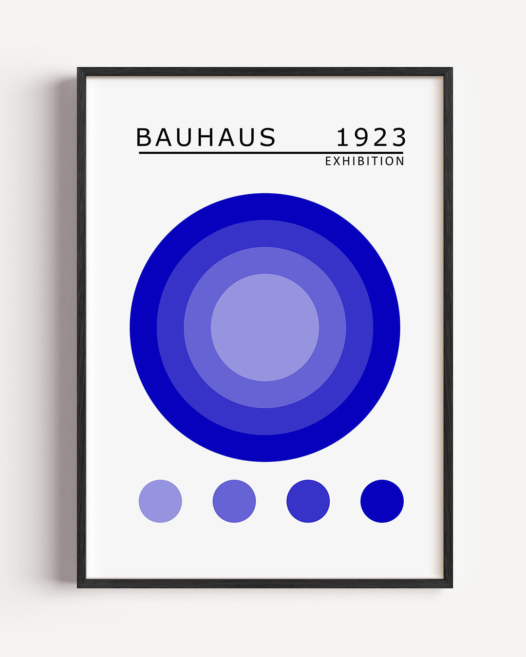 Cirkelstructuur blauw Poster