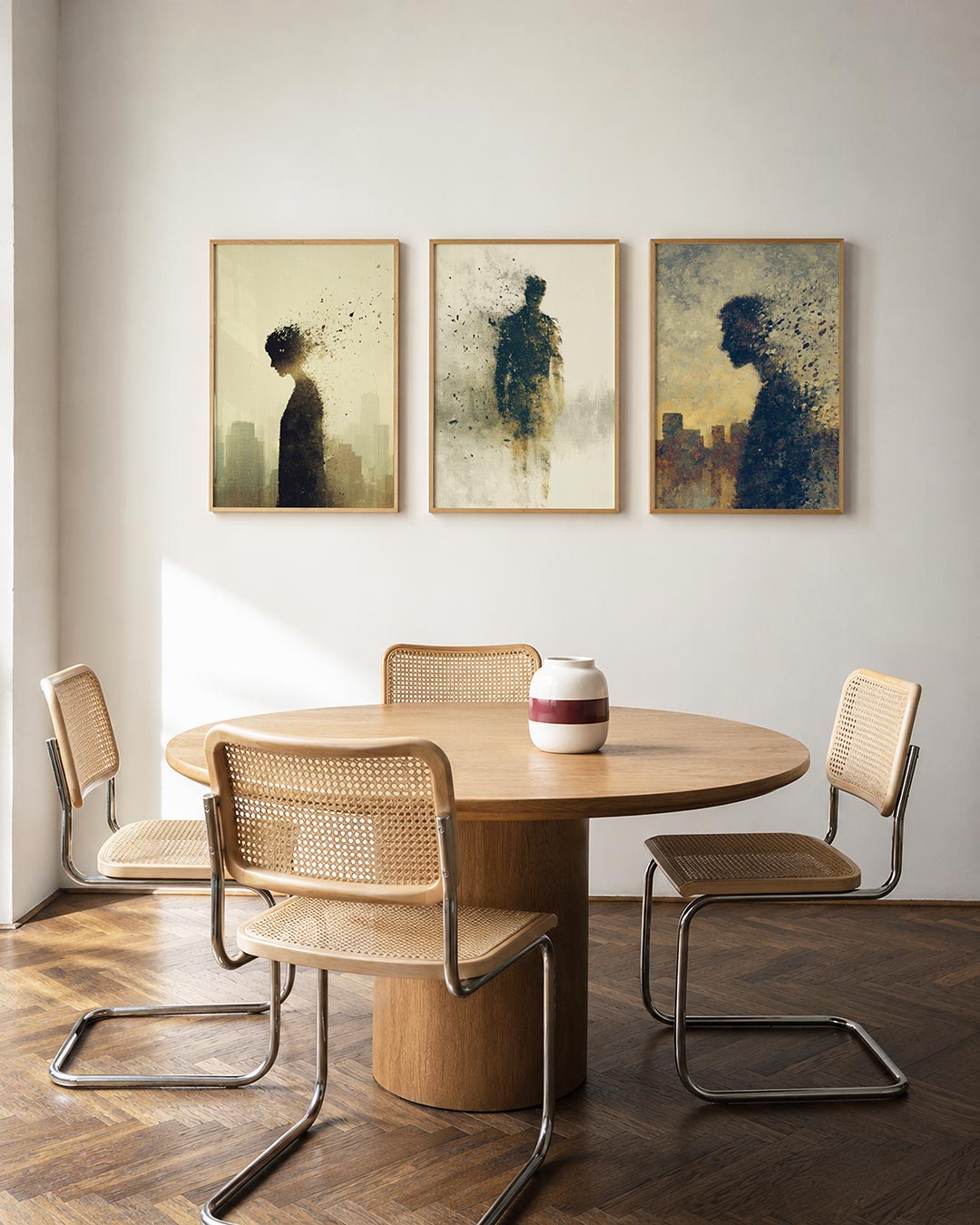 Vervagende silhouet Posterset