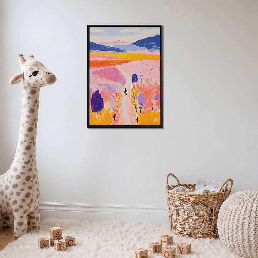 Kleurrijk landschap Kunstwerk