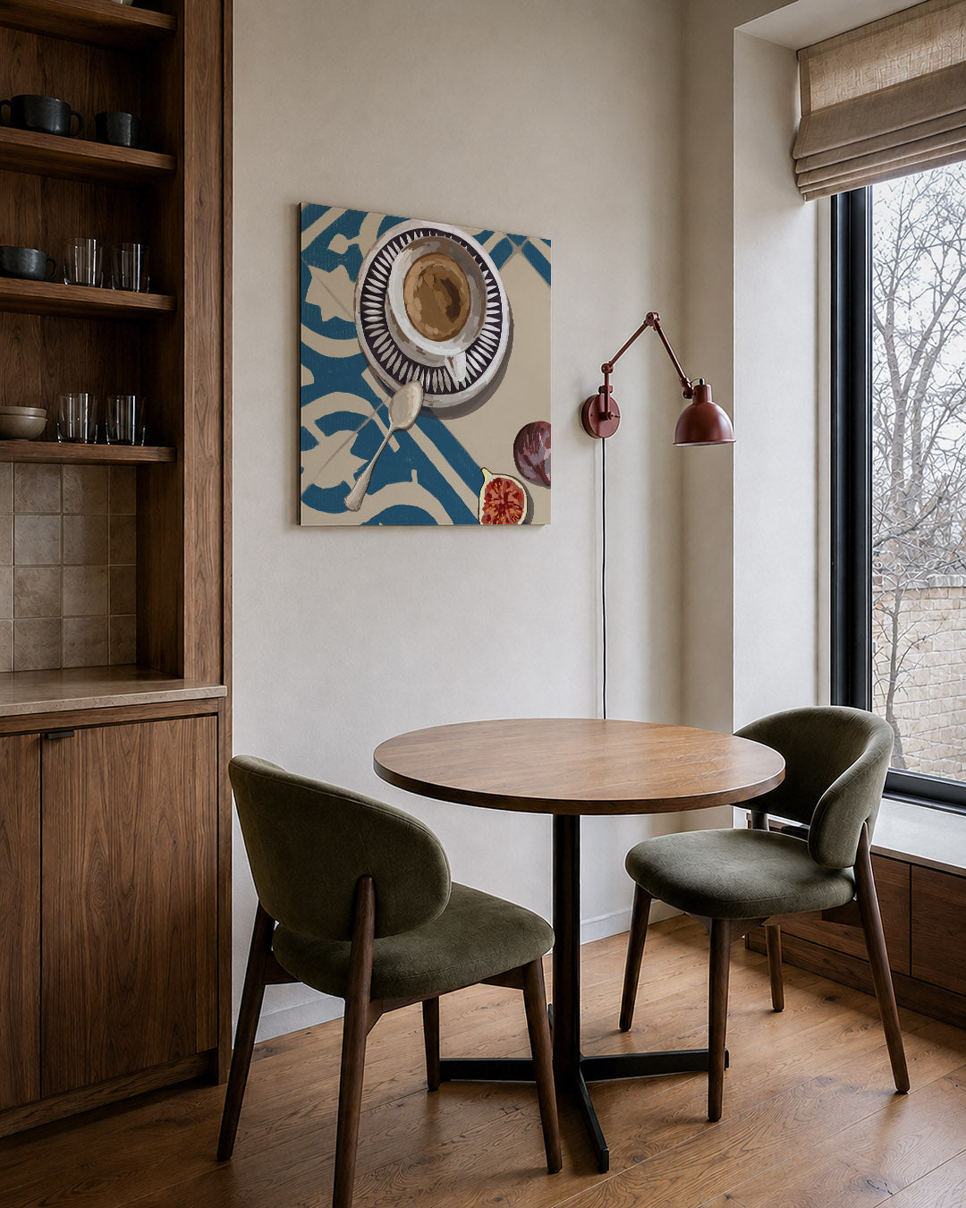 Koffie en vijg compositie Kunstwerk
