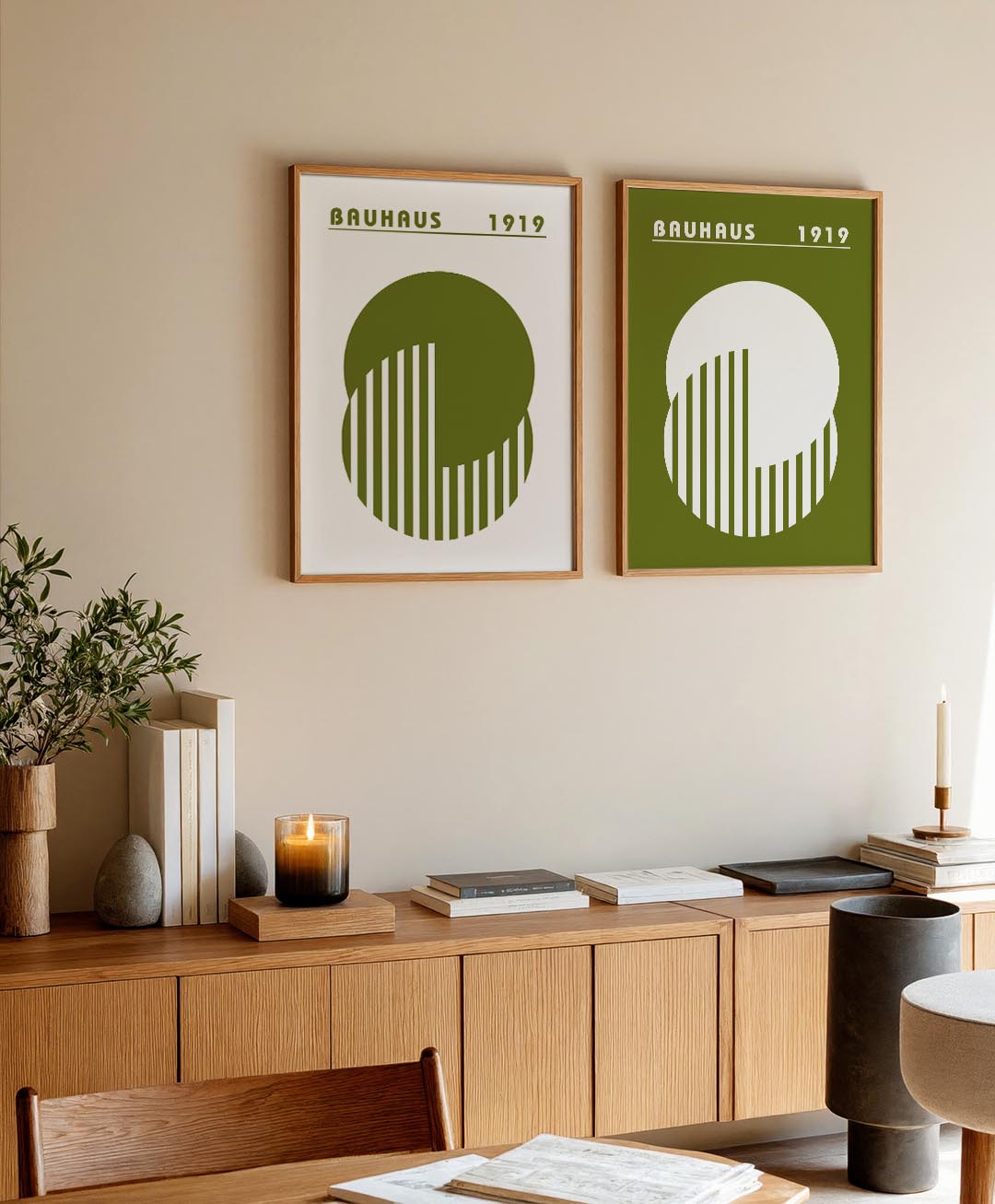 Cirkel en strepen Posterset