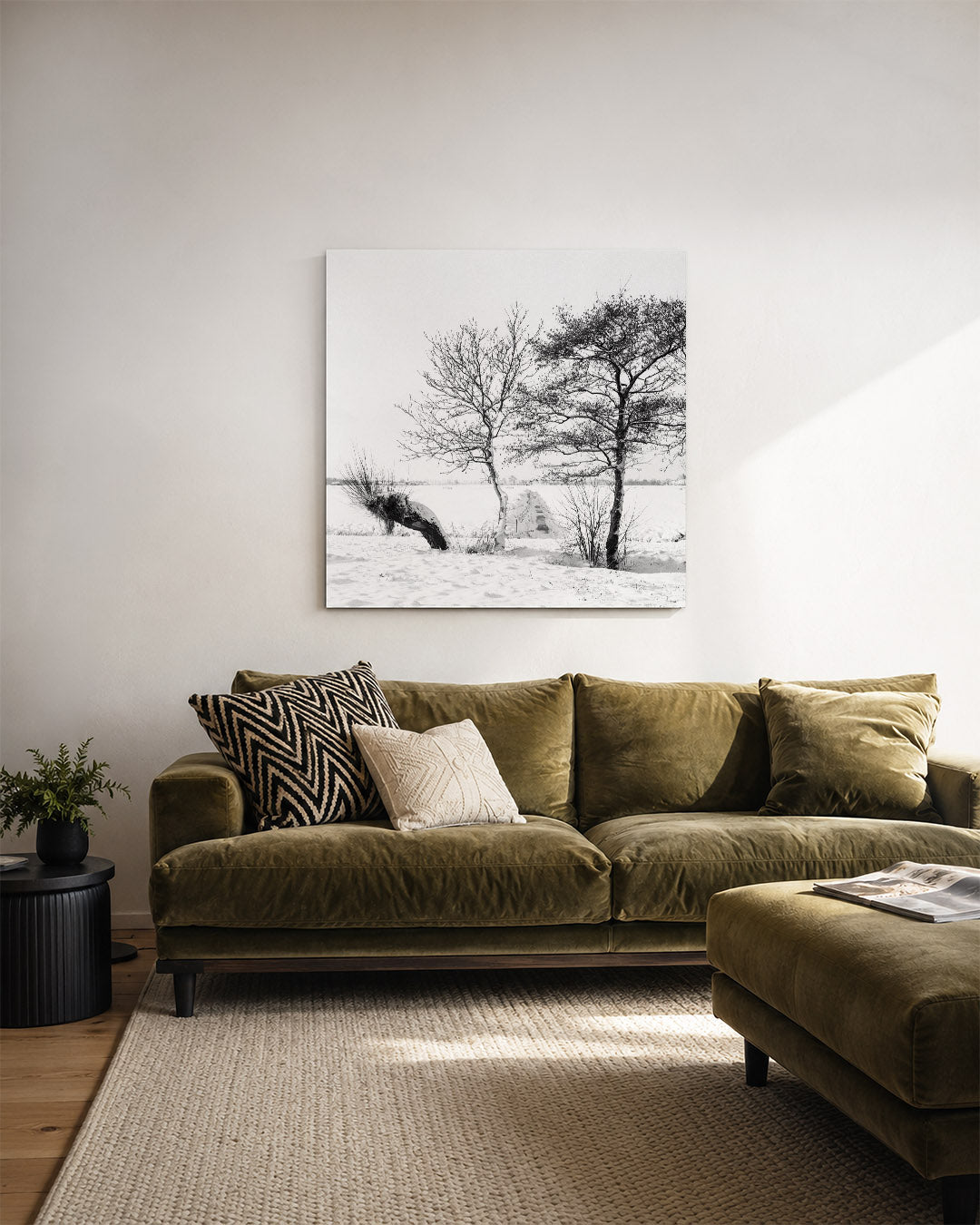 Winterlandschap met bomen Kunstwerk
