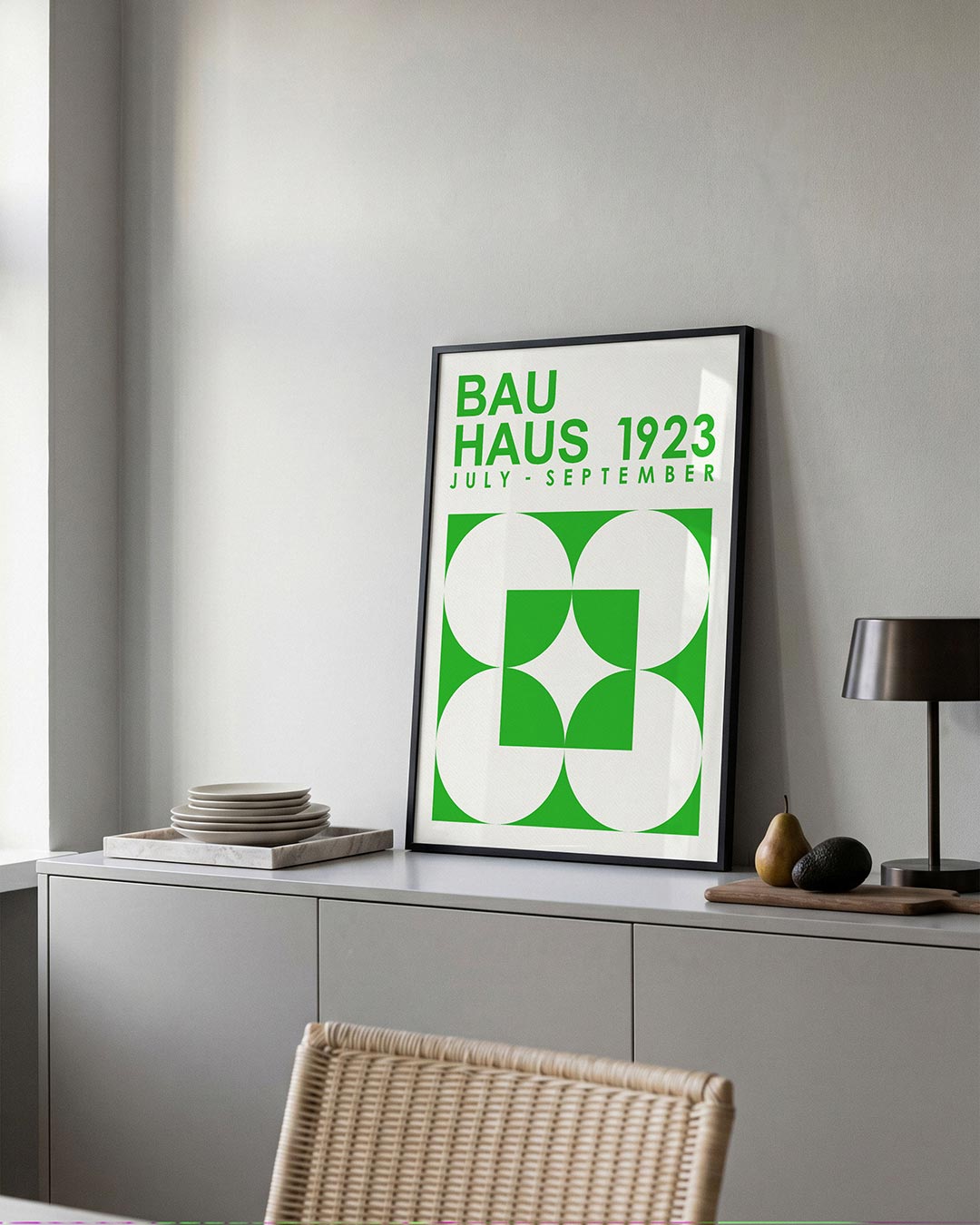 Groene cirkelpatronen Poster