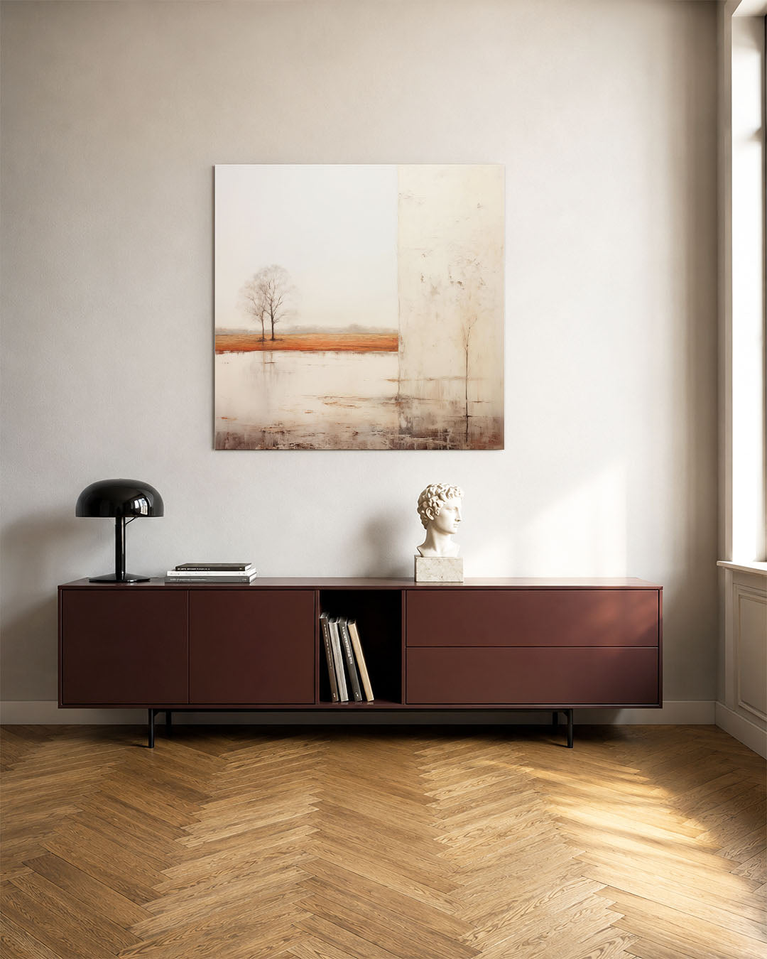 Rustige landschap compositie Kunstwerk