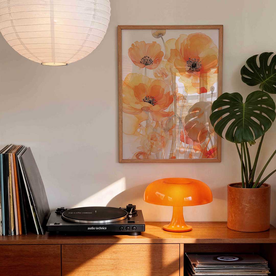 Oranje bloemen Poster