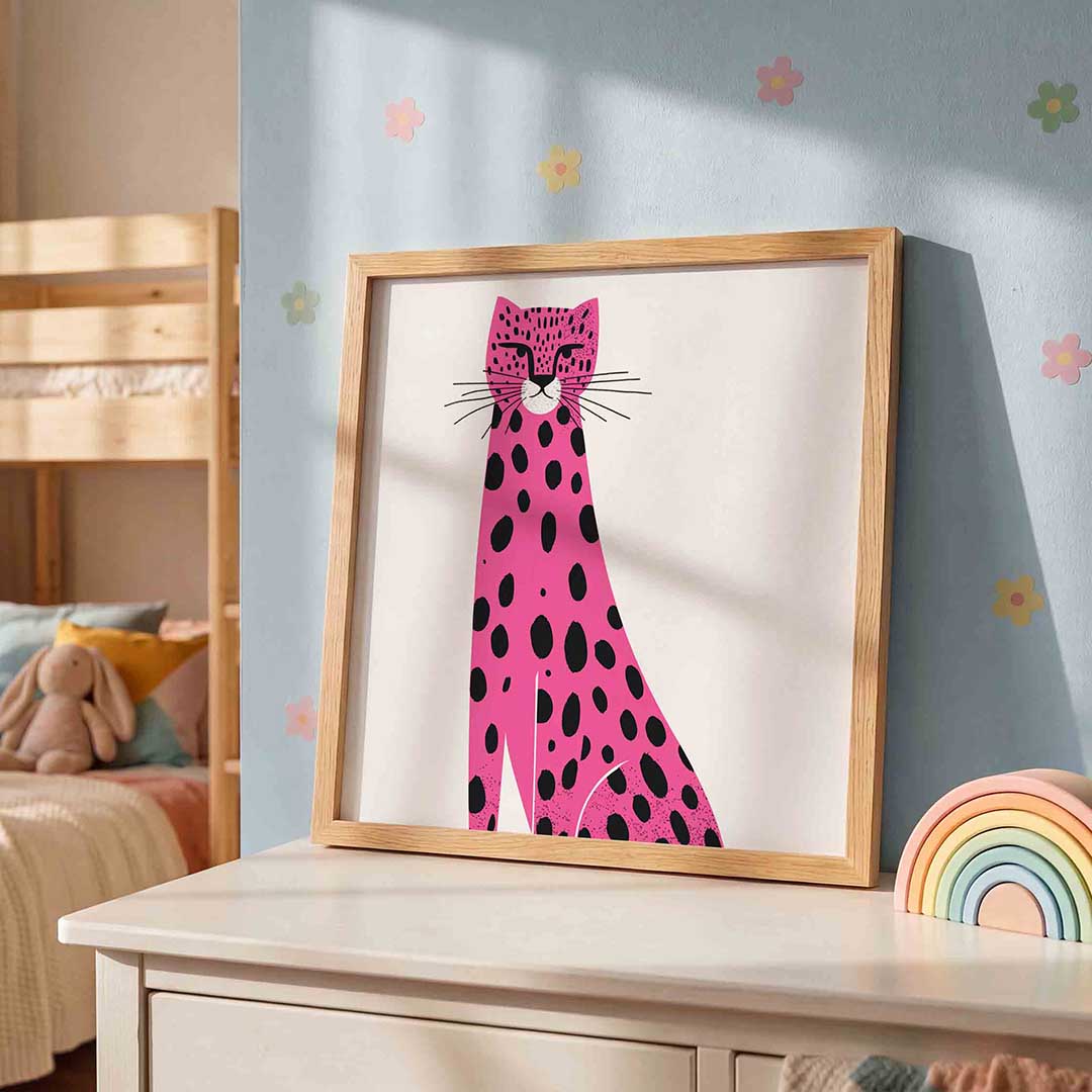 Roze luipaard Poster