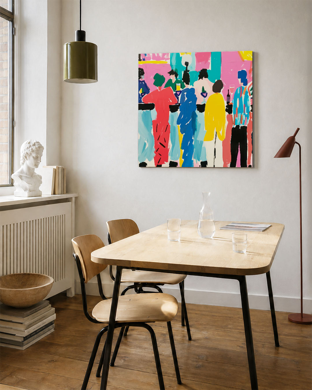 Kleurrijke figuren Kunstwerk