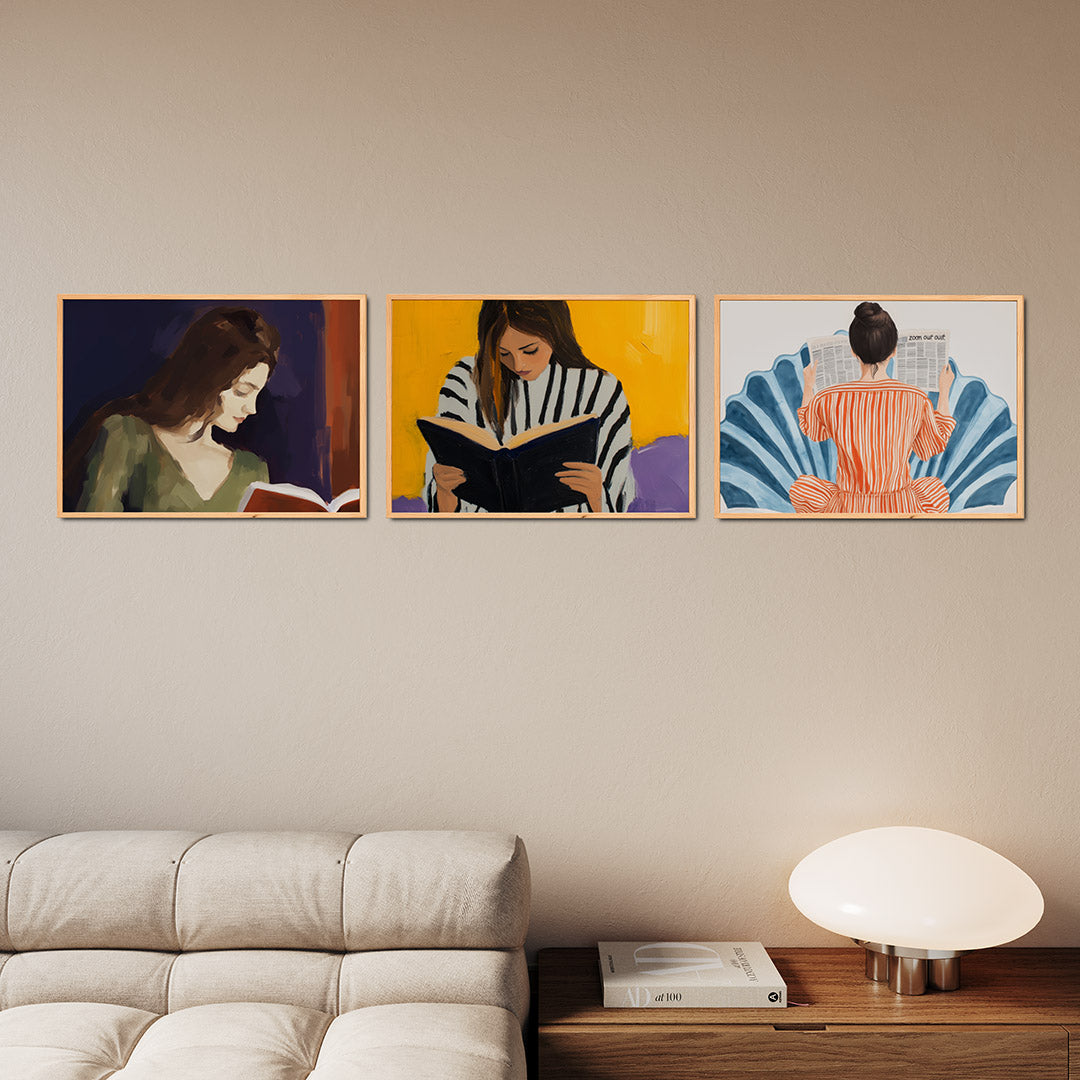 Leesmoment in kleur Posterset