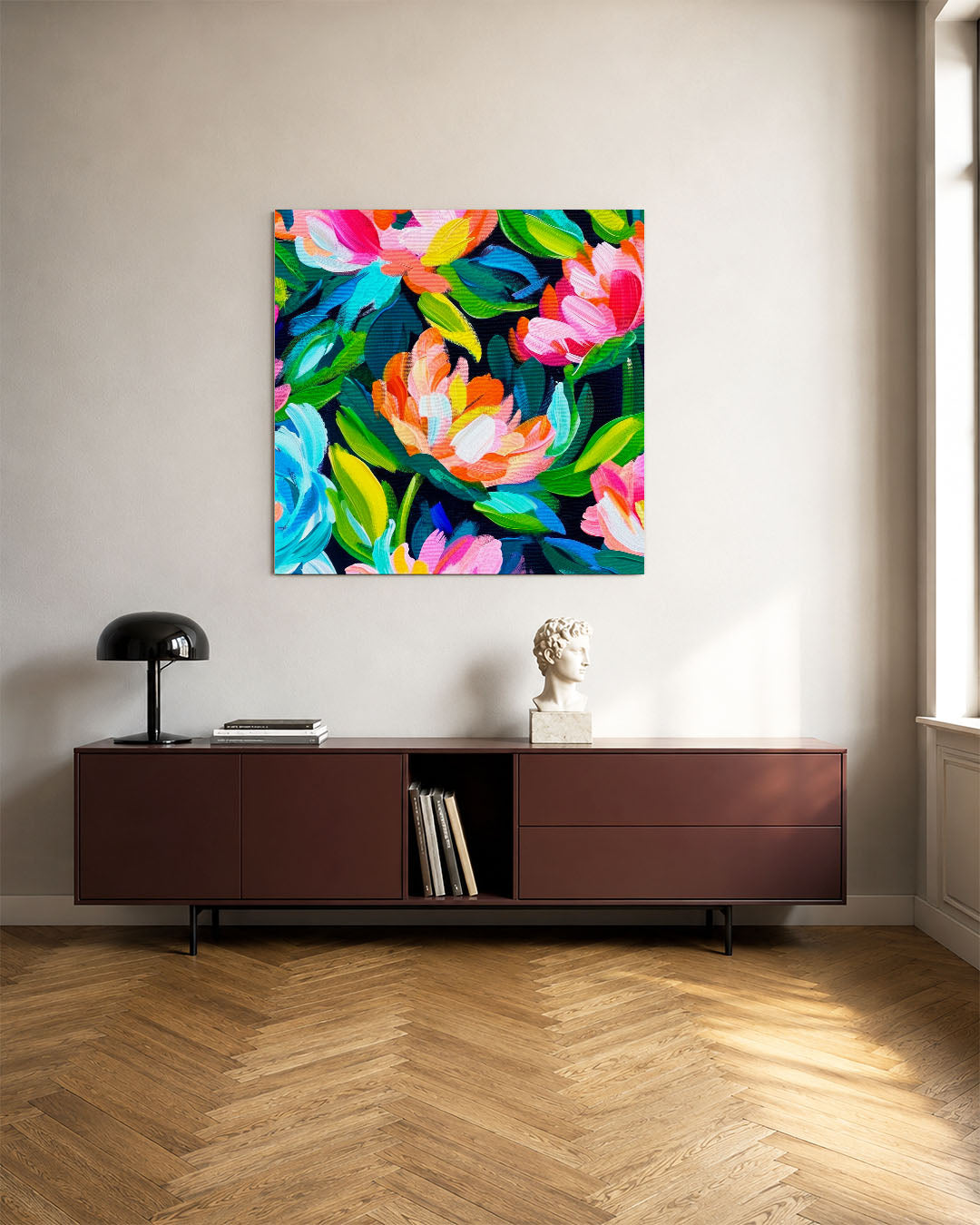 Kleurrijke bloemenpracht Kunstwerk