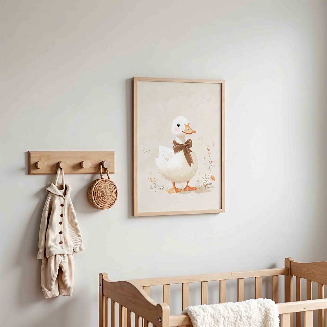 Eend met strik Poster