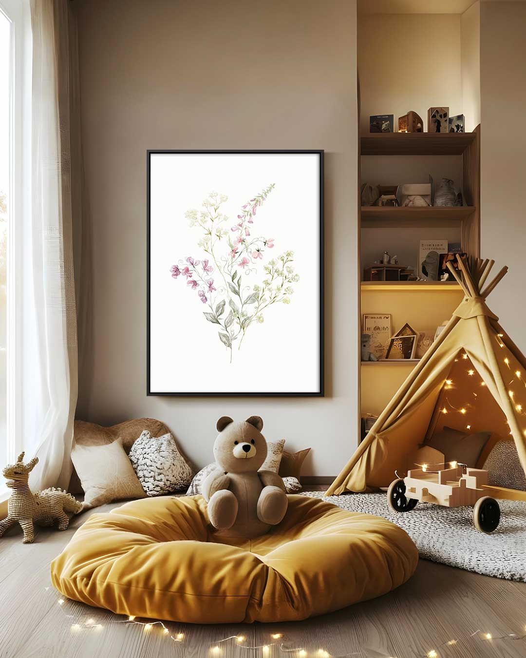 Aquarel Bloemenpracht Kunstwerk-canvas-dibond-plexiglas-wanddecoratie-WallArtistic