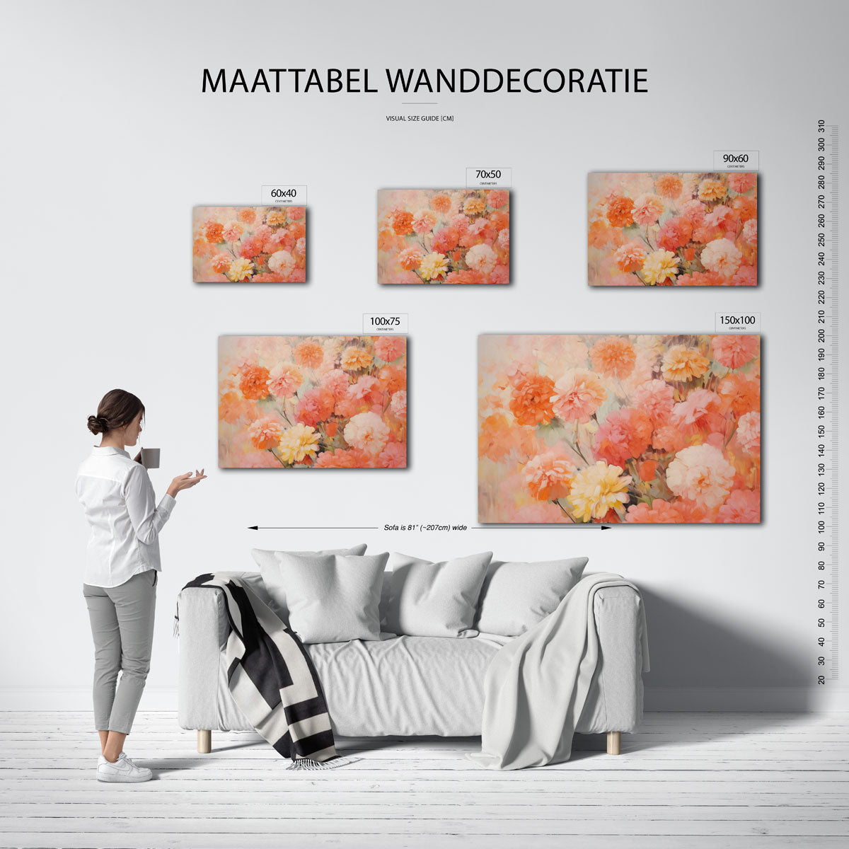 Bloemenexplosie Kunstwerk