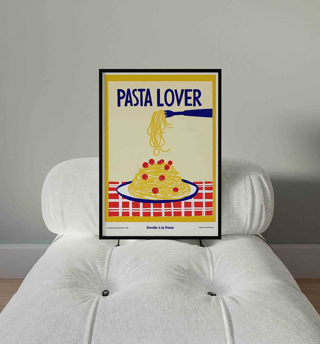 Pasta op vork Poster