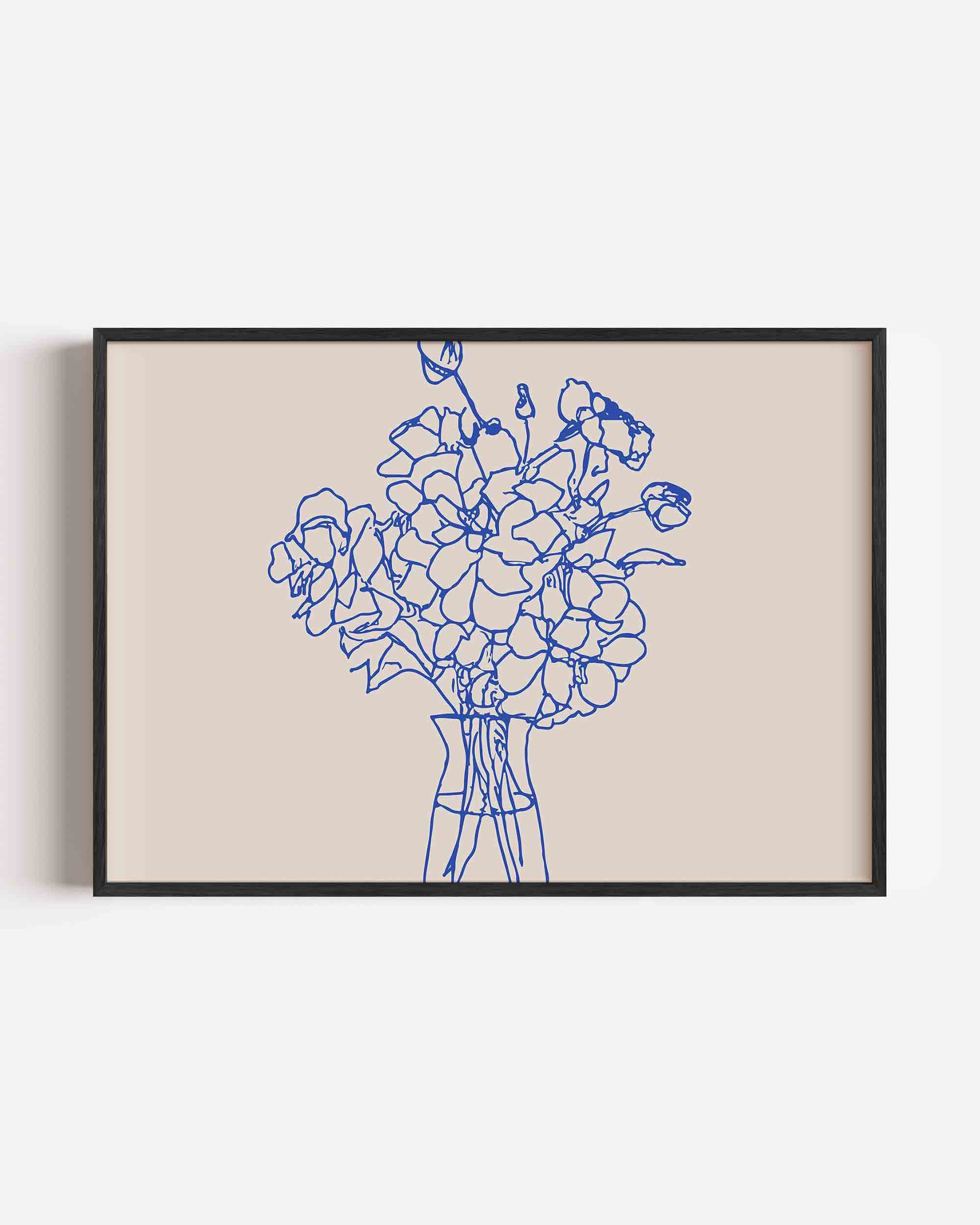 Bloemen in vaas Poster