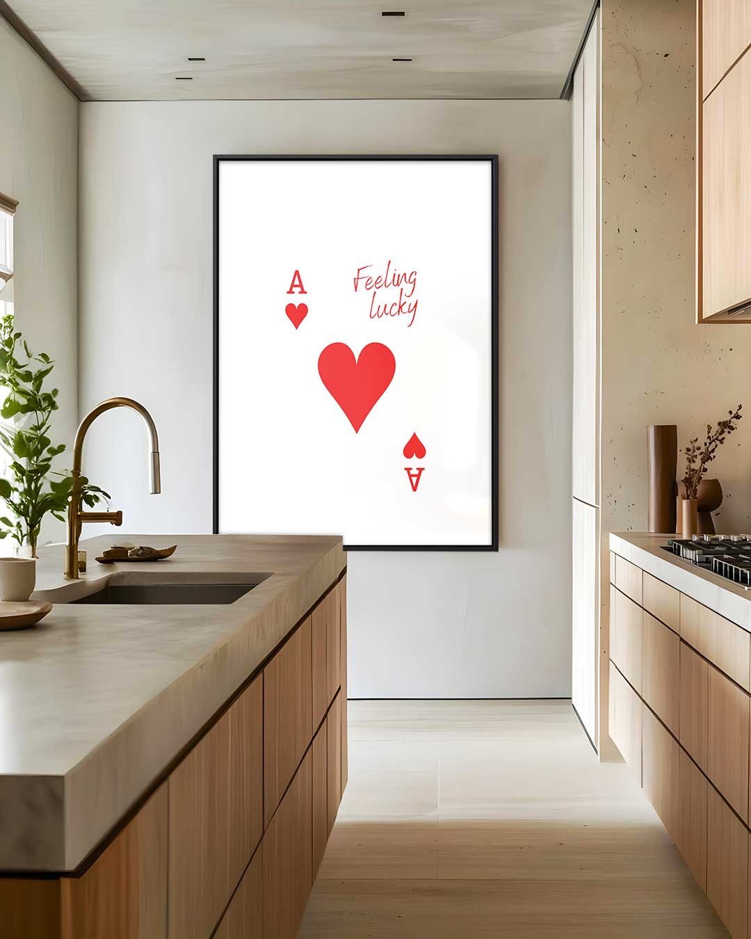 Gelukzalig Harten Aas Kunstwerk-canvas-dibond-plexiglas-wanddecoratie-WallArtistic