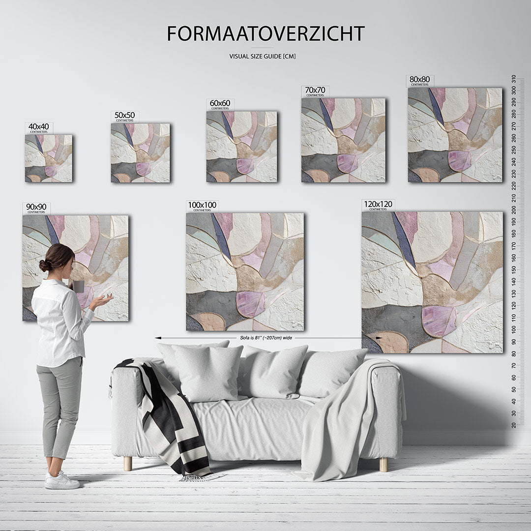 Organische vormen compositie Kunstwerk