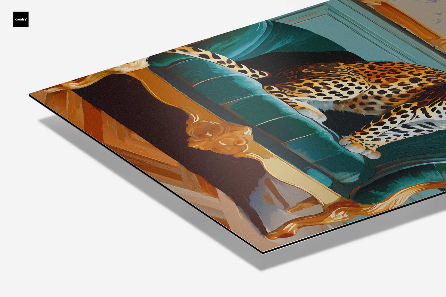 Luxe Leopard op Chique Sofa Kunstwerk