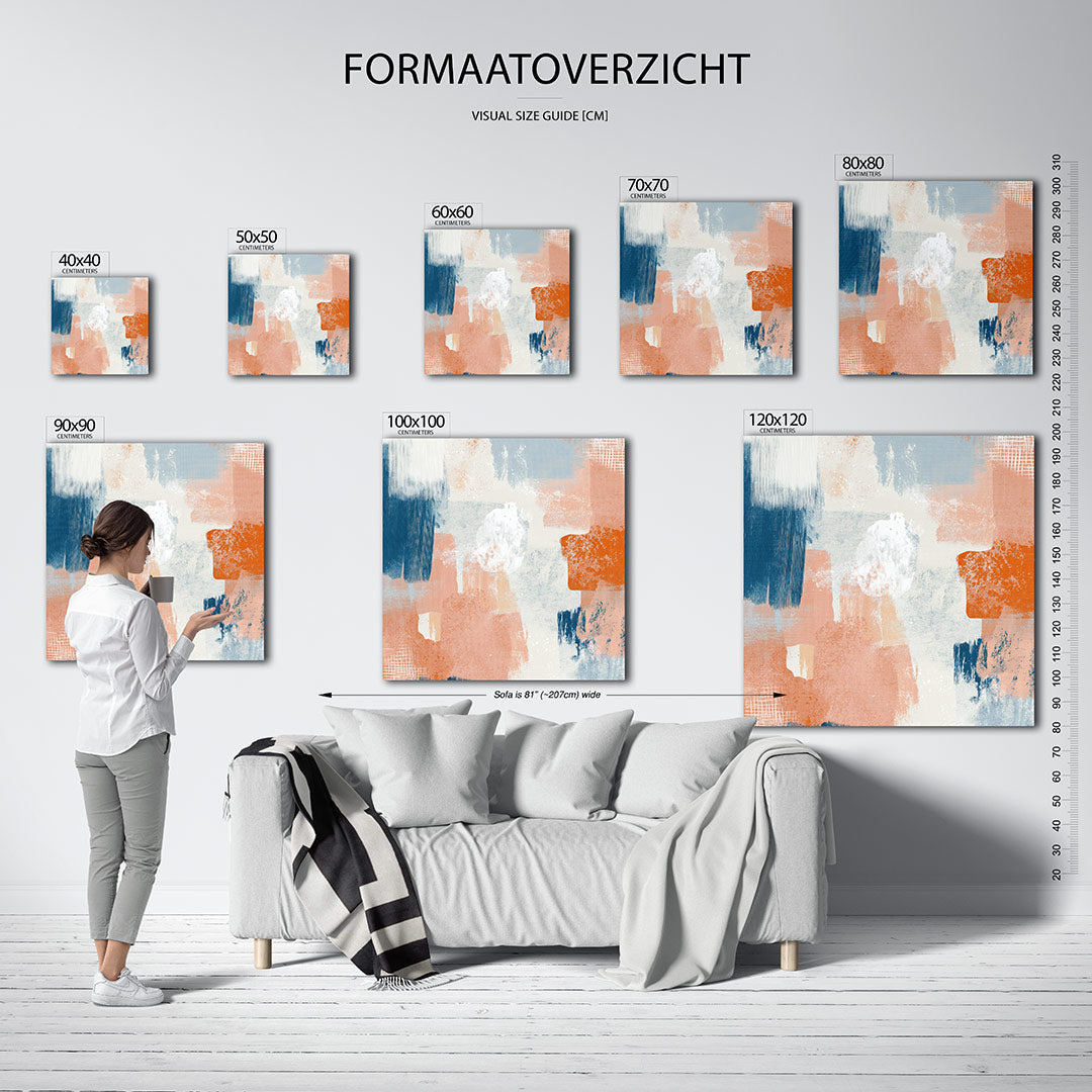 Kleurrijke vegen compositie Kunstwerk