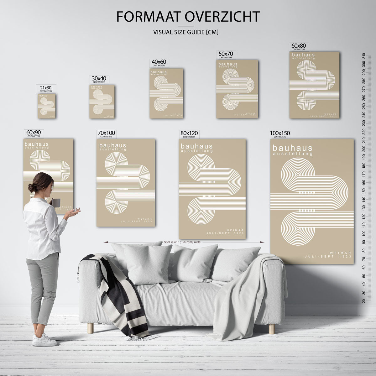 Lijnen en vormen Poster