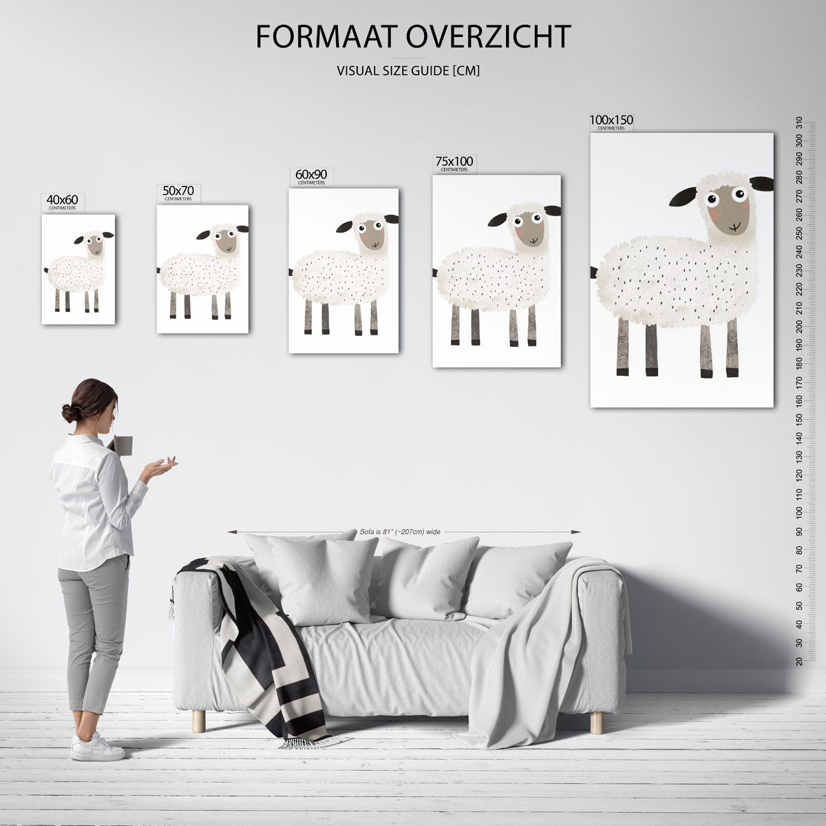 Vrolijk schaap Kunstwerk