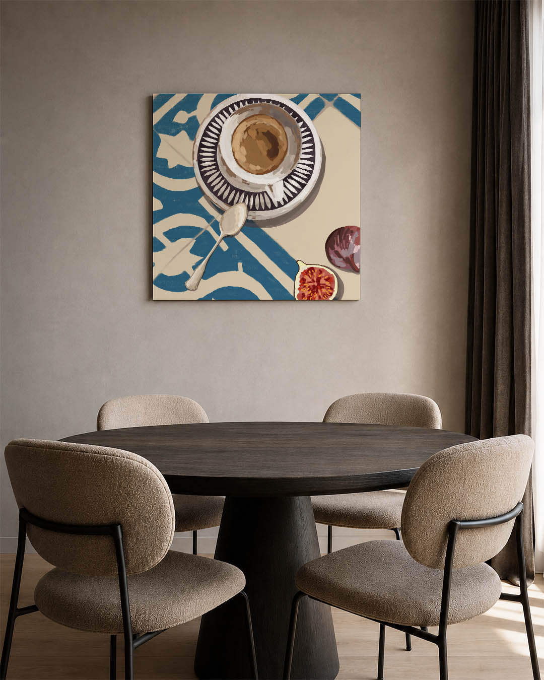 Koffie en vijg compositie Kunstwerk