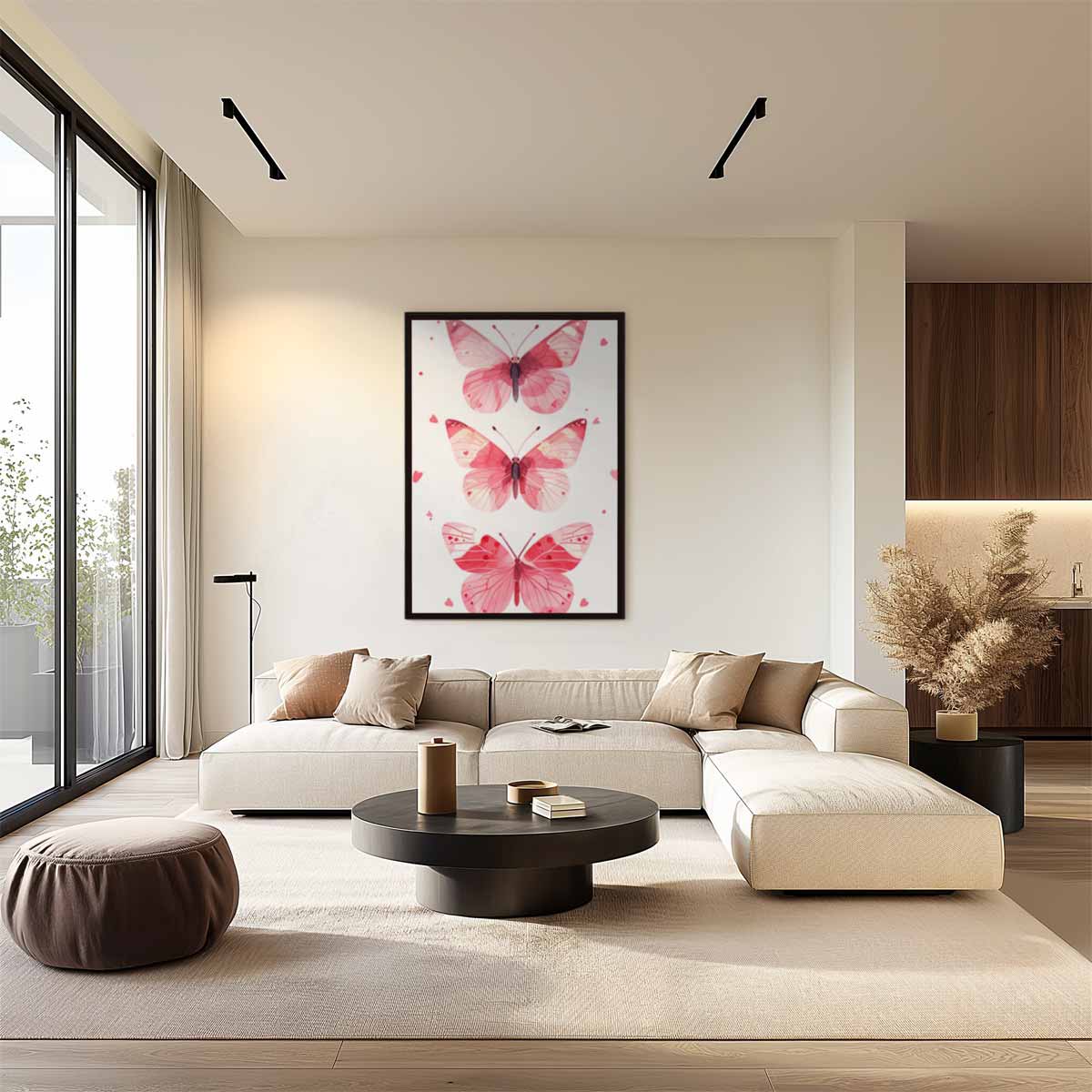 Vlinder Liefde Kunstwerk-canvas-dibond-plexiglas-wanddecoratie-WallArtistic