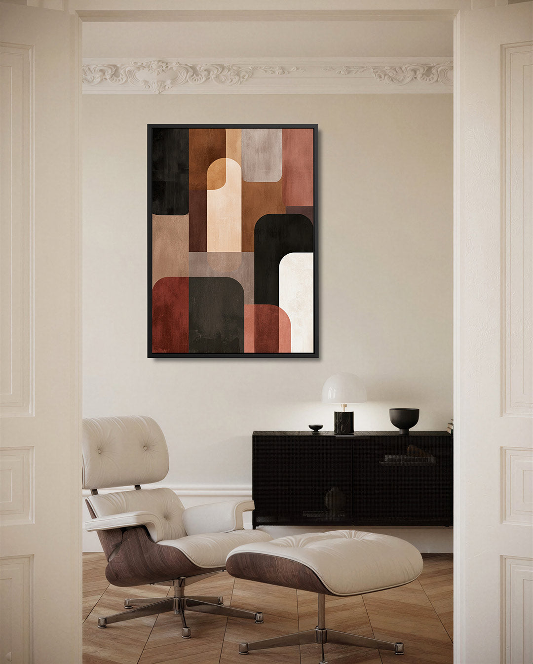 Geometrische vormen compositie Kunstwerk