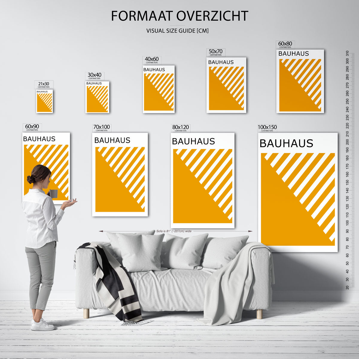 Diagonal lijnen Poster