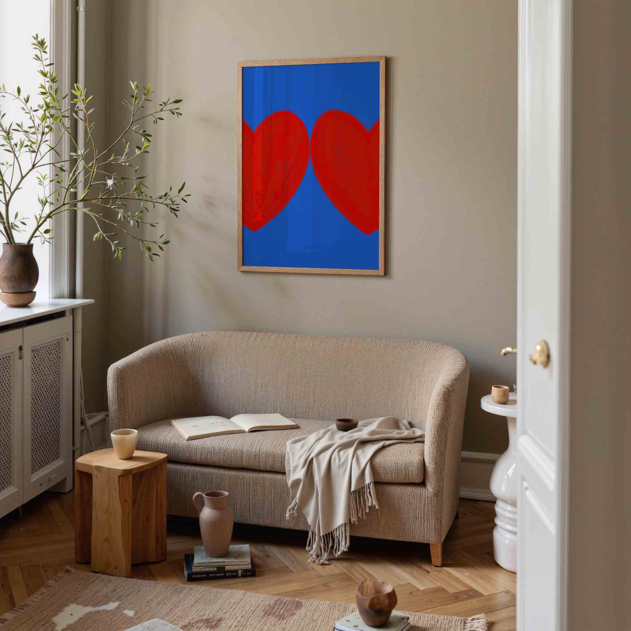 Rode harten Poster
