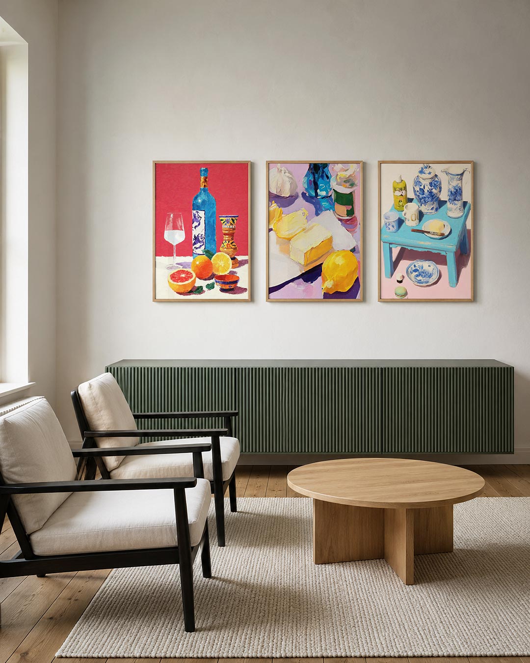 Kleurrijke tafelsetting Posterset