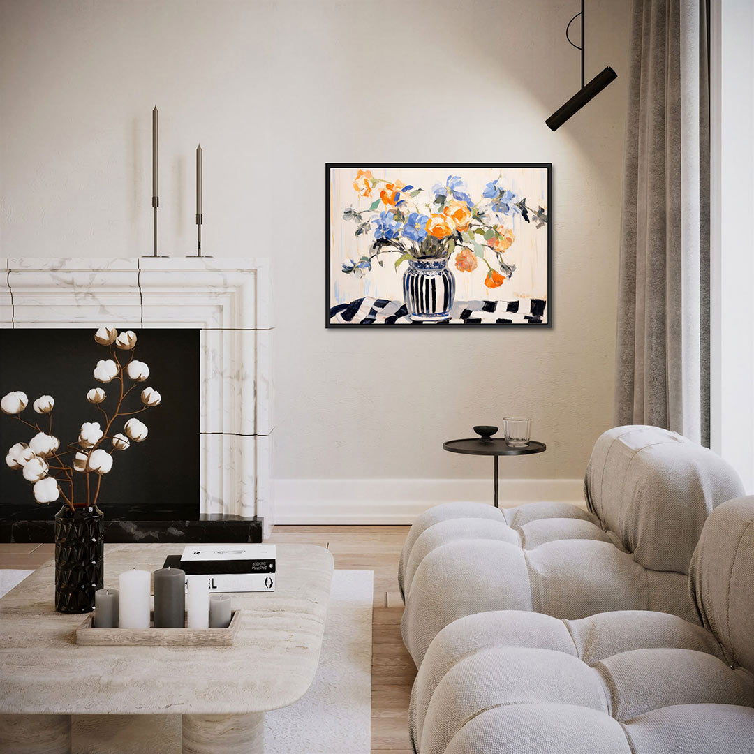 Bloemen in vaas Kunstwerk